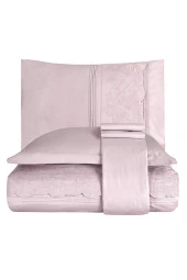 Elegance Grande - Pudra Pembe Çift Kişilik Nevresim Takimi - 1