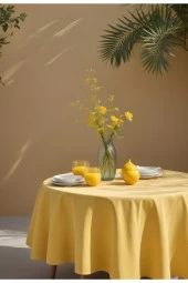 Klasik Yuvarlak Masa Örtüsü 160 cm thumbnail 2