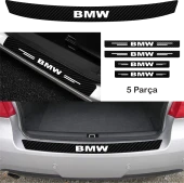 Bmw İçin Uyumlu  Aksesuar Oto Bağaj Ve Kapı Eşiği özel yeni sticker Set Karbon - 1