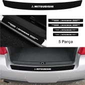 Mitsubishi İçin Uyumlu  Aksesuar Oto Bağaj Ve Kapı Eşiği özel yeni sticker Set Karbon - 1