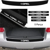 Opel İçin Uyumlu  Aksesuar Oto Bağaj Ve Kapı Eşiği özel yeni sticker Set Karbon - 1