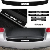 Saab İçin Uyumlu  Aksesuar Oto Bağaj Ve Kapı Eşiği özel yeni sticker Set Karbon - 1