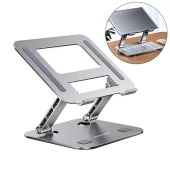 Coofbe Aluminyum Katlanabilir Yükseklik Ayarlı Kaydırmaz Taşınabilir Laptop Macbook Notebook Standı - 1