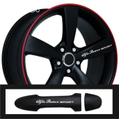 Alfa Romeo 4C İçin Uyumlu  Aksesuar Oto Kapı Kolu/Jant özel yeni sticker 10 Adet 10*1,5 Cm - 1