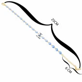 FerizZ 22 Ayar Altın Kaplama Açık Mavi Nazar Boncuklu Bileklik thumbnail 5