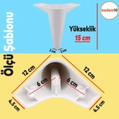 20'li Set Aspen Lüks Mobilya Koltuk Kanepe Tv Ünitesi Yükseltme Destek Ayağı 15 cm Beyaz Ayakları - 2