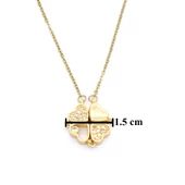 Altın Kaplama Açılabilir Yonca Kadın Kolye KLY-416 thumbnail 3