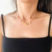 Altın Kaplama Açılabilir Yonca Kadın Kolye KLY-416 thumbnail 7