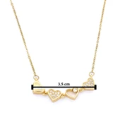 Altın Kaplama Açılabilir Yonca Kadın Kolye KLY-416 thumbnail 5