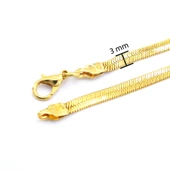 Çelik İtalyan Zincir Altın Kaplama 3 MM ZN-135 - 4