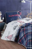 Clasy Ranforce %100 Pamuk Tek Kişilik Yatak Örtüsü Seti Maritime V1 Lacivert - 1
