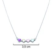 316L Çelik Renkli Taşlı Açılabilir Yonca Kolye KLY-570 thumbnail 6