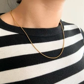 Çelik Zincir Altın Kaplama Oval Kesim 1 MM ZN-301 thumbnail 2