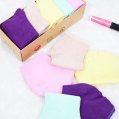 Kadın Çorap Dikişsiz Parfümlü (5 ÇİFT) Hediye Kutulu Bambu Patik Çorap Seti - 7