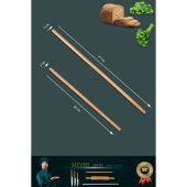 Silver Serisi Ahşap Hamur Açma Oklavası Merdanesi Lazbisa Mutfak Bıçak 6 lı Set Slvset2 - 3