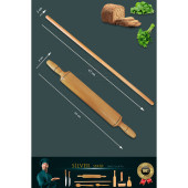 Ahşap Hamur Açma Oklava Merdane Rulo Lazbisa Mutfak Bıçak Börek Seti 9 lu Slvset6 - 2