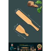 Ahşap Hamur Açma Oklava Merdane Rulo Lazbisa Mutfak Bıçak Börek Seti 9 lu Slvset6 - 4