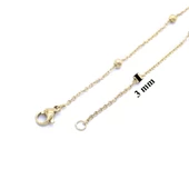 Çelik Zincir Altın Kaplama Küçük Toplu Model - ZN-222 thumbnail 4