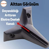 20'li Set Aspen Lüks Mobilya Koltuk Kanepe Tv Ünitesi Yükseltme Destek Ayağı 12 cm Siyah Ayakları - 5