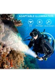 Profesyonel Su Altı Ve Dalış Feneri Suya Dayanıklı El Feneri Şarj Edilebilir, IPX8 Su Geçirmez - 3
