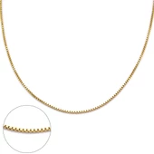 FerizZ Altın Kaplama 1mm Kalınlık Unisex İnce Zincir 45 cm ZN-239 thumbnail 1