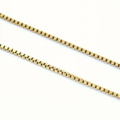 FerizZ Altın Kaplama 1mm Kalınlık Unisex İnce Zincir 45 cm ZN-239 thumbnail 4