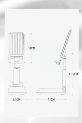 Qpen EH101 Katlanabilir Masaüstü Telefon Tablet Tutucu - 6