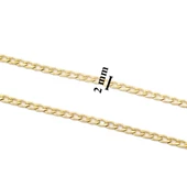 Çelik Zincir Altın Kaplama İnce Figaro Model 2 MM ZN-238 - 3