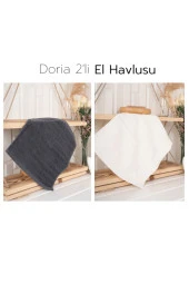 Doria El Havlusu 2'li Krem & Antrasit - 1