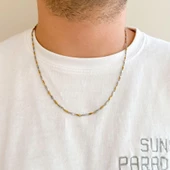 Çelik Zincir 316L Çift Renkli Erkek Model ZN-256 thumbnail 2