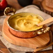 Bakır Sahan ve Ahşap Altlık 14 cm thumbnail 3