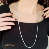 Su yolu Kolye 316L Çelik Baget Zirkon Taşlı Kolye ZN-167 thumbnail 2