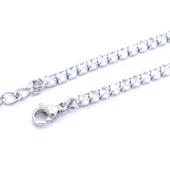 Su yolu Kolye 316L Çelik Baget Zirkon Taşlı Kolye ZN-167 thumbnail 3