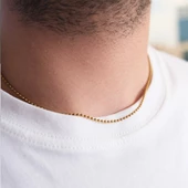 Çelik Zincir Altın Kaplama Küçük Toplu Zincir 2 MM ZN-303 thumbnail 3