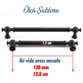 Çınar 128 mm Siyah Metal Kulp Mobilya Mutfak Çekmece Dolap Dolabı Kapak Kulbu Kulpları Kulpu 128 mm - 3