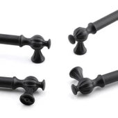 Çınar 160 mm Siyah Metal Kulp Mutfak Mobilya Çekmece Dolap Dolabı Kapak Kulpları Kulbu Kulpu 160 mm thumbnail 4