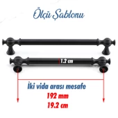 Çınar 192 mm Siyah Mobilya Metal Kulp Mutfak Çekmece Dolap Dolabı Kapak Kulpları Kulbu Kulpu 192 mm thumbnail 3