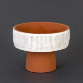 Euro Flora Delikli Beton Saksı Beyaz 19.5X16.5 cm - 1