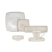 Karaca Fine Pearl Contour 26 Parça 6 Kişilik Kahvaltı Takımı - 1