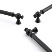 Çınar 224 mm Siyah Mobilya Mutfak Çekmece Metal Kulp Dolap Dolabı Kapak Kulpları Kulbu Kulpu 224 mm - 7
