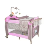 Kanz Hamburg 70x110cm Dönenceli Oyun Parkı Seyahat Yatağı - Pembe - 1