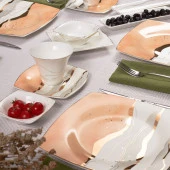 Karaca Fine Pearl Ocaso 26 Parça 6 Kişilik Kare Kahvaltı Takımı - 2