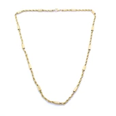 Çelik Zincir Altın Kaplama İşlemeli Kalın Burgu Model - ZN-224 thumbnail 5