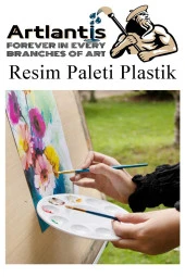 Resim Paleti Plastik 10 Adet Godeli Ressam Paleti Boyama Paleti Akrilik Boya Guaj Boya Suluboya - 3