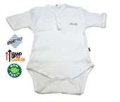 Sema Baby Yarım Kol Kaşkorse Badi (Body) - Beyaz  6-12 Ay - 1