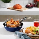 Schafer Komfort Derin Kızartma Tavası 2 Parça-Lacivert - 1