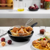 Schafer Komfort Derin Kızartma Tavası 2 Parça-Siyah - 1