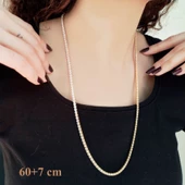 Su Yolu Kolye Altın Kaplama Zirkon Taşlı 60 CM ZN-168 thumbnail 2
