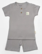 Bebek Şort ve Tişört Takımı, %50 Bambu - %50 Organik Pamuk, Bebek ve Yenidoğan Serisi - CSYB9044 - 2