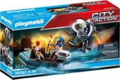 Playmobil 70782 Şehir Aksiyonu Polis Uçma Sırt Çantası ve Bot, eğlenceli yaratıcı rol yapma, oyun seti, 4 yaşındaki ve d - 1